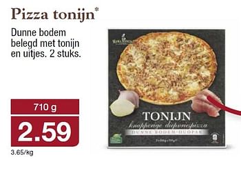 Aanbiedingen Pizza tonijn dunne bodem belegd met tonijn en uitjes - Mama Mancini - Geldig van 18/02/2015 tot 24/02/2015 bij Aldi