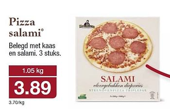 Aanbiedingen Pizza salami belegd met kaas en salami - Mama Mancini - Geldig van 18/02/2015 tot 24/02/2015 bij Aldi