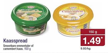 Aanbiedingen Asspread smeerbare emmentaler of camembert kaas - Huismerk - Aldi - Geldig van 18/02/2015 tot 24/02/2015 bij Aldi