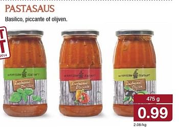 Aanbiedingen Pastasaus basilico, piccante of olijven - Huismerk - Aldi - Geldig van 18/02/2015 tot 24/02/2015 bij Aldi