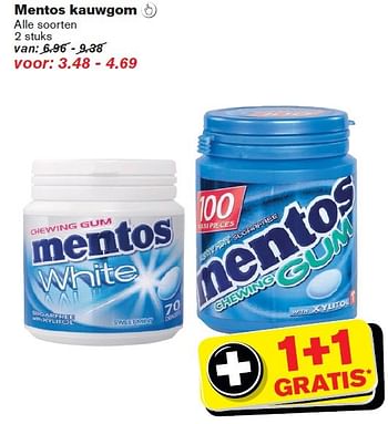 Aanbiedingen Mentos kauwgom - Mentos - Geldig van 18/02/2015 tot 24/02/2015 bij Hoogvliet