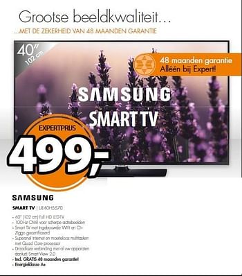 Aanbiedingen Samsung smart tv - Samsung - Geldig van 16/02/2015 tot 22/02/2015 bij Expert