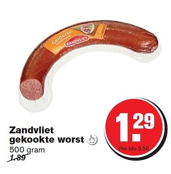 Aanbiedingen Zandvliet gekookte worst  - Zandvliet - Geldig van 18/02/2015 tot 24/02/2015 bij Hoogvliet