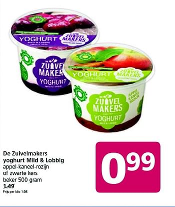 Aanbiedingen De zuivelmakers yoghurt mild + lobbig - Zuivelmakers - Geldig van 16/02/2015 tot 22/02/2015 bij Jan Linders