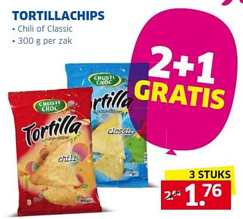 Aanbiedingen Tortillachips chili of classic - Crusti Croc - Geldig van 16/02/2015 tot 22/02/2015 bij Lidl