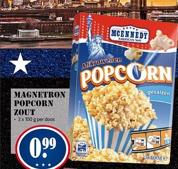 Aanbiedingen Magnetron popcorn zout - Mcennedy - Geldig van 16/02/2015 tot 22/02/2015 bij Lidl