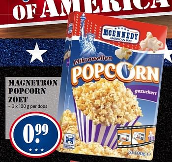 Aanbiedingen Magnetron popcorn zoet - Mcennedy - Geldig van 16/02/2015 tot 22/02/2015 bij Lidl