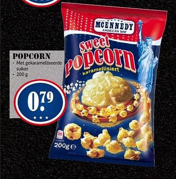 Aanbiedingen Popcorn met gekaramelliseerde suiker - Mcennedy - Geldig van 16/02/2015 tot 22/02/2015 bij Lidl