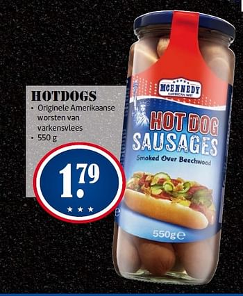 Aanbiedingen Hotdogs originele amerikaanse worsten van varkensvlees - Mcennedy - Geldig van 16/02/2015 tot 22/02/2015 bij Lidl