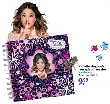 Aanbiedingen Violetta dagboek met spiraal en slot - Disney - Geldig van 14/02/2015 tot 01/03/2015 bij Bart Smit