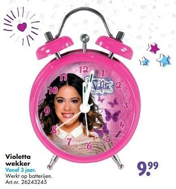Aanbiedingen Violetta wekker - Disney - Geldig van 14/02/2015 tot 01/03/2015 bij Bart Smit