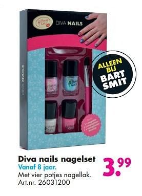 Aanbiedingen Diva nails nagelset - 4 Trendy Girlz - Geldig van 14/02/2015 tot 01/03/2015 bij Bart Smit