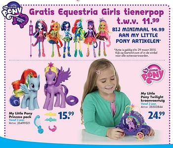 Aanbiedingen Gratis equestria girls tienerpop - My Little Pony - Geldig van 14/02/2015 tot 01/03/2015 bij Bart Smit