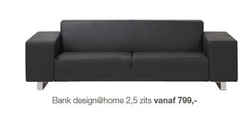 Aanbiedingen Bank design@home 2,5 zits - Design@Home - Geldig van 12/02/2015 tot 01/03/2015 bij Goossens Wonen & Slapen