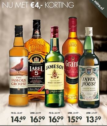 Aanbiedingen Whisky - The Famous Grouse - Geldig van 15/02/2015 tot 28/02/2015 bij Mitra