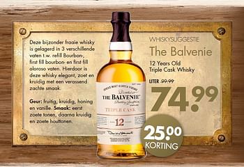 Aanbiedingen The balvenie 12 years old triple cask whisky - The Balvenie - Geldig van 15/02/2015 tot 28/02/2015 bij Mitra