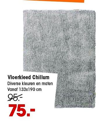 Aanbiedingen Vloerkleed chillum - Huismerk - Kwantum - Geldig van 16/02/2015 tot 01/03/2015 bij Kwantum