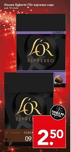 Aanbiedingen Douwe egberts i`or espresso cups - Douwe Egberts - Geldig van 22/02/2015 tot 28/02/2015 bij Deen Supermarkten