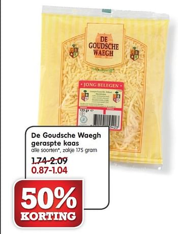 Aanbiedingen De goudsche waegh geraspte kaas - De Goudsche Waegh - Geldig van 22/02/2015 tot 28/02/2015 bij Em-té