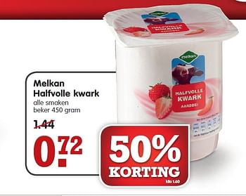 Aanbiedingen Melkan halfvolle kwark - Melkan - Geldig van 22/02/2015 tot 28/02/2015 bij Em-té