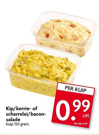 Aanbiedingen Kip-kerrie- of scharrelei-baconsalade - Huismerk - Deka Markt - Geldig van 22/02/2015 tot 28/02/2015 bij Deka Markt