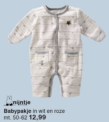 Aanbiedingen Babypakje in wit en roze - Nijntje - Geldig van 16/02/2015 tot 01/03/2015 bij Vroom & Dreesman