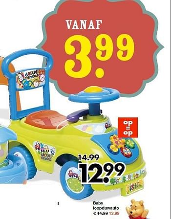 Aanbiedingen Baby loopduwauto - Huismerk - Wibra - Geldig van 23/02/2015 tot 04/03/2015 bij Wibra