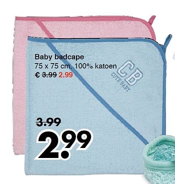 Aanbiedingen Baby badcape - Huismerk - Wibra - Geldig van 23/02/2015 tot 04/03/2015 bij Wibra