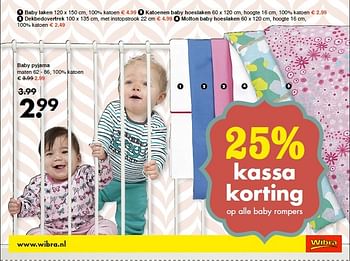 Aanbiedingen Baby pyjama - Huismerk - Wibra - Geldig van 23/02/2015 tot 04/03/2015 bij Wibra