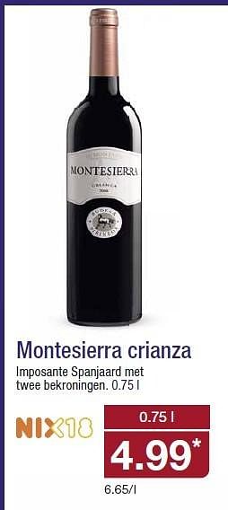 Aanbiedingen Montesierra crianza - Rode wijnen - Geldig van 25/02/2015 tot 03/03/2015 bij Aldi
