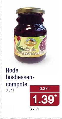 Aanbiedingen Rode bosbessencompote - Huismerk - Aldi - Geldig van 25/02/2015 tot 03/03/2015 bij Aldi