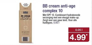 Aanbiedingen Bb cream anti-age complex 10 - Biocura - Geldig van 25/02/2015 tot 03/03/2015 bij Aldi