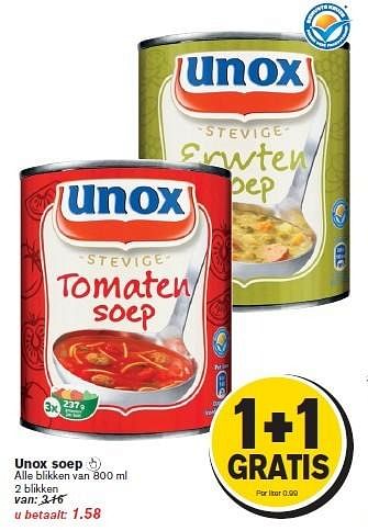 Aanbiedingen Unox soep  - Unox - Geldig van 25/02/2015 tot 03/03/2015 bij Hoogvliet