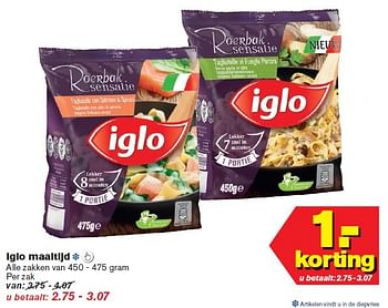 Aanbiedingen Iglo maaltijd - Iglo - Geldig van 25/02/2015 tot 03/03/2015 bij Hoogvliet