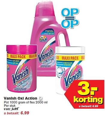 Aanbiedingen Vanish oxi action  - Vanish - Geldig van 25/02/2015 tot 03/03/2015 bij Hoogvliet