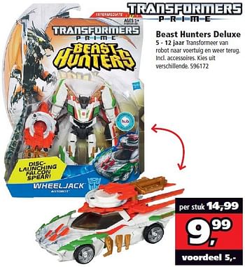 Aanbiedingen Beast hunters deluxe - Transformers - Geldig van 22/02/2015 tot 05/03/2015 bij Intertoys