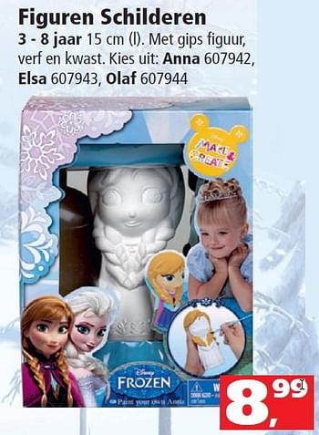 Aanbiedingen Figuren schilderen - Disney  Frozen - Geldig van 22/02/2015 tot 05/03/2015 bij Intertoys