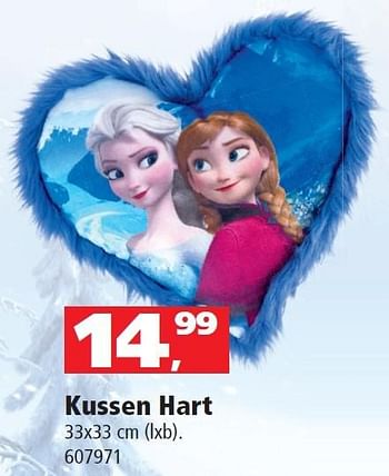 Aanbiedingen Kussen hart - Disney  Frozen - Geldig van 22/02/2015 tot 05/03/2015 bij Intertoys