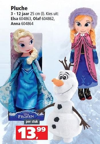 Aanbiedingen Pluche - Disney  Frozen - Geldig van 22/02/2015 tot 05/03/2015 bij Intertoys