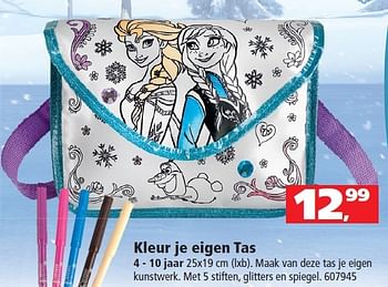 Aanbiedingen Kleur je eigen tas - Disney  Frozen - Geldig van 22/02/2015 tot 05/03/2015 bij Intertoys