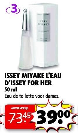 Aanbiedingen Issey miyake l`eau d`issey for her - Issey Miyake - Geldig van 24/02/2015 tot 08/03/2015 bij Kruidvat