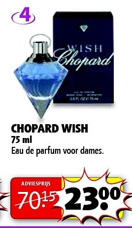 Aanbiedingen Chopard wish - Chopard - Geldig van 24/02/2015 tot 08/03/2015 bij Kruidvat