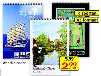 Aanbiedingen Wandkalender - Huismerk - Boekenvoordeel - Geldig van 25/02/2015 tot 15/03/2015 bij Boekenvoordeel