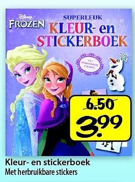 Aanbiedingen Kleur en stickerboek met herbruikbare stickers - Huismerk - Boekenvoordeel - Geldig van 25/02/2015 tot 15/03/2015 bij Boekenvoordeel