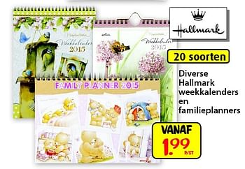 Aanbiedingen Diverse hallmark weekkalenders en familieplanners - Huismerk - Boekenvoordeel - Geldig van 25/02/2015 tot 15/03/2015 bij Boekenvoordeel
