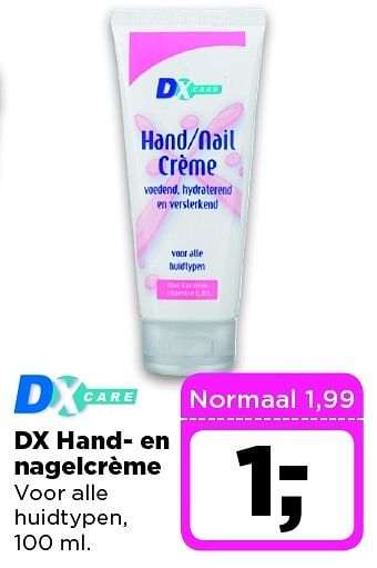 Aanbiedingen Dx hand- en nagelcrème - Huismerk - Dirx Drogisterijen - Geldig van 24/02/2015 tot 02/03/2015 bij Dirx Drogisterijen
