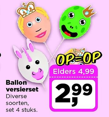 Aanbiedingen Ballon versierset - Huismerk - Dirx Drogisterijen - Geldig van 24/02/2015 tot 02/03/2015 bij Dirx Drogisterijen