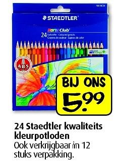 Aanbiedingen 24 staedtler kwaliteits kleurpotloden - Huismerk - Boekenvoordeel - Geldig van 25/02/2015 tot 15/03/2015 bij Boekenvoordeel