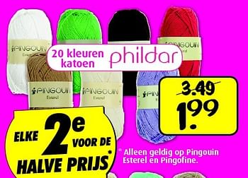 Aanbiedingen 20 kleuren katoen phildar - Phildar - Geldig van 25/02/2015 tot 15/03/2015 bij Boekenvoordeel