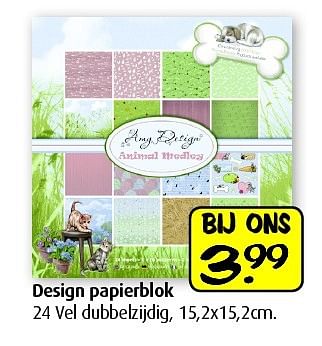 Aanbiedingen Design papierblok - Huismerk - Boekenvoordeel - Geldig van 25/02/2015 tot 15/03/2015 bij Boekenvoordeel